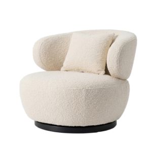 Swivel armchair Berlin Best 1-22 Cream