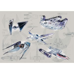 DX8-078 Фототапет Star Wars Blueprint Light