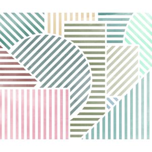 FLX6-039 Фототапет Jeux de Lignes Bonbon