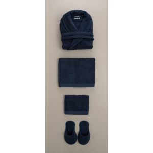 Комплект Халат, Кърпи и Пантофи Heluka.Pure Navy 