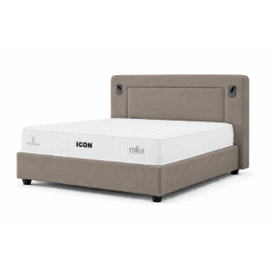 Bed Set With Mattress Icon Taupe Vibe 21