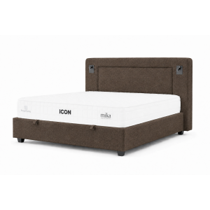 Bed Set With Mattress Icon Brown Vibe 28
