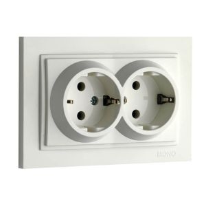 Despina Контакт Двоен Заземен Бял