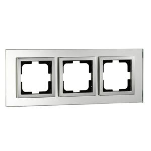 Mono Style Glass Тройна Рамка Бяло Стъкло