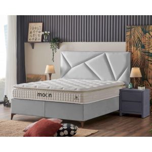 Bed set with mattress Mika Moon.L. Grey Sb20