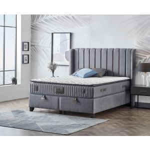 Bed set with mattress Mika Soho Llight Grey Sb20