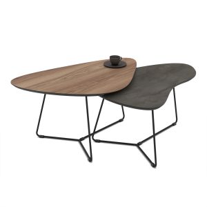 Комплект 2бр. холни маси Mika Tussey Hazar/Irony SM