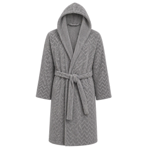 Bathrobe Mika Zig Zag Dark Grey 1135