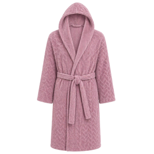 Bathrobe Mika Zig Zag Mauve 1074