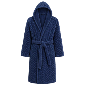 Bathrobe Mika Zig Zag Navy 1096