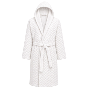 Bathrobe Mika Zig Zag White 1001
